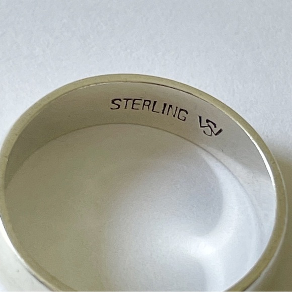 Sterling silver 1940s vintage simple band ring - Picture 3 of 8